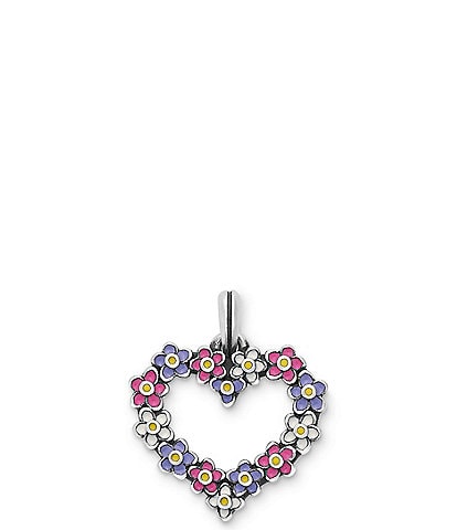 James Avery Enamel Floral Heart Wreath Charm
