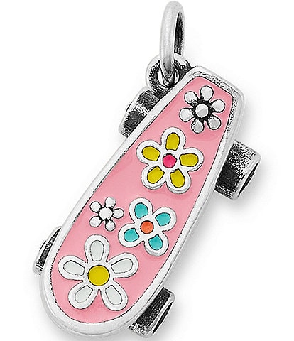James Avery Enamel Floral Skateboard Charm