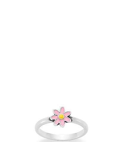 James Avery Enamel Yellow Floral Band Ring