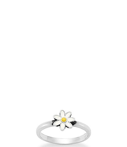 James Avery Enamel Yellow Floral Band Ring