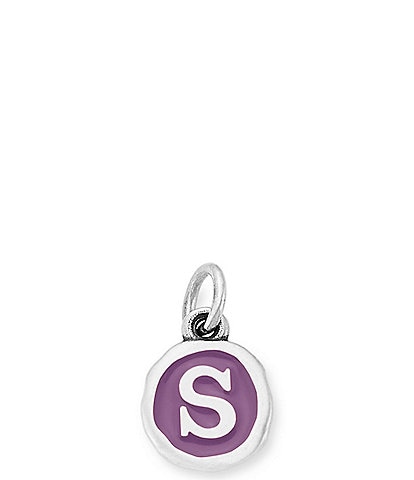 James Avery Enamel Purple Initial Charm