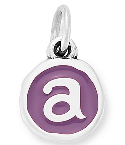 James Avery Enamel Purple Initial Charm