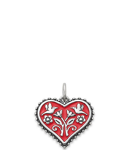  Enamel Red Hearts in Bloom Charm