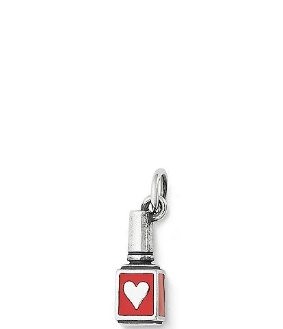 James Avery Enamel Red Nail Heart Polish Charm