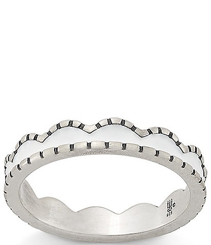 James Avery Enamel Scalloped Stacked Ring