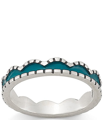 James Avery Enamel Scalloped Stacked Ring