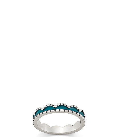 James Avery Enamel Scalloped Stacked Ring