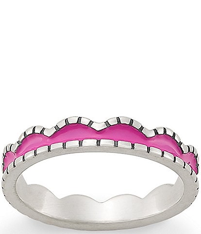 James Avery Enamel Scalloped Stacker Ring