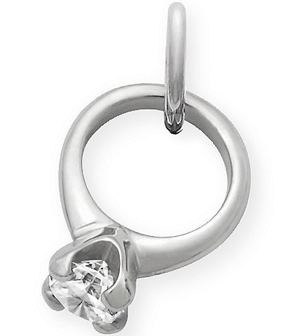 James Avery Engagement Ring with Cubic Zirconia Charm