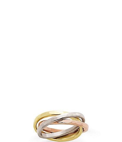 James Avery Entwined Trio 14K Scuptural Combo Ring