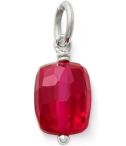 James Avery Faceted Lab-Created Ruby July Birthstone Charm
