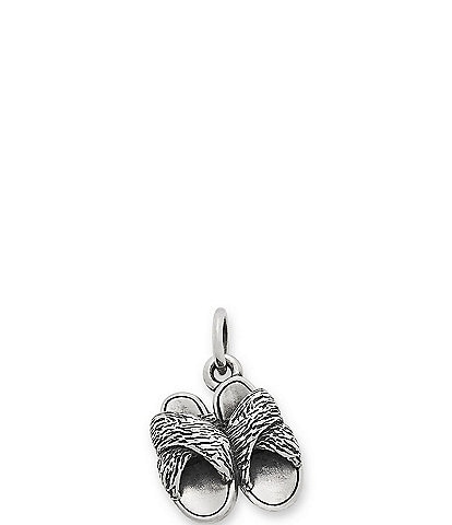 James Avery Fuzzy Slippers Sterling Silver Charm