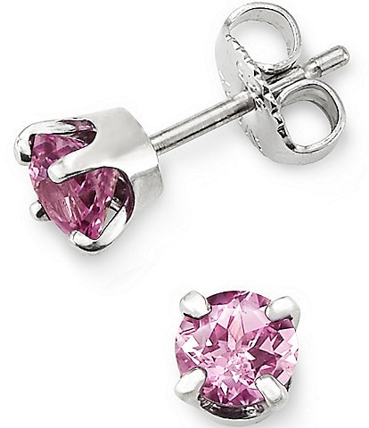 James Avery Pink Sapphire October Birthstone Ear Posts