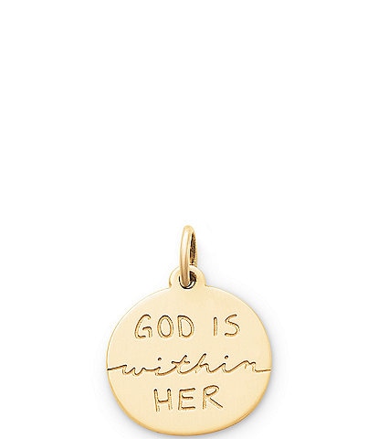 James Avery God Is Within Her 14K Charm
