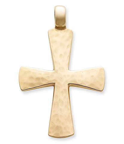 James Avery 14K Hammered Cross Pendant