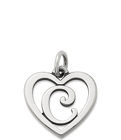 James Avery Heart Initial Charm