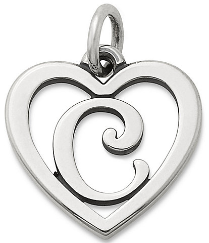 James Avery Heart Initial Charm
