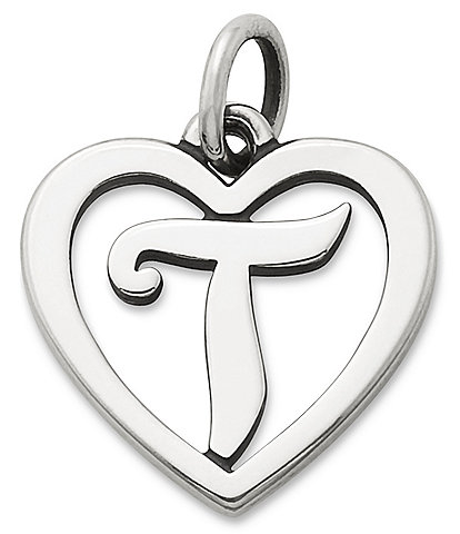 James Avery Heart Initial Charm