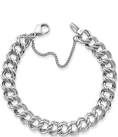 James Avery Heavy Double Curb Chain Charm Bracelet