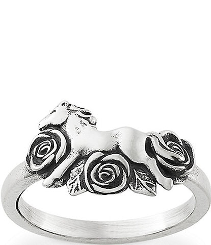 James Avery Horse and Roses Band Ring