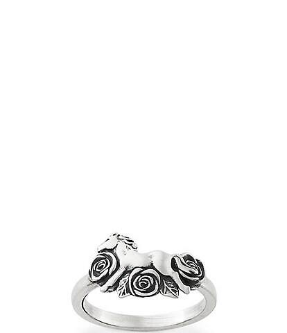 James Avery Horse and Roses Band Ring