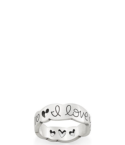 James Avery I Love You Mom Heart Band Ring