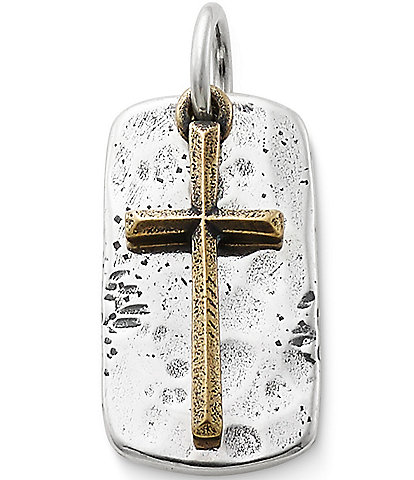 James Avery Jewelry Engravable Tag & Cross Pendant