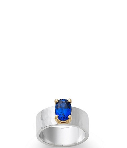 James Avery Julietta Sterling Silver Birthstone Ring with Lab-Created Gem and 14K Gold