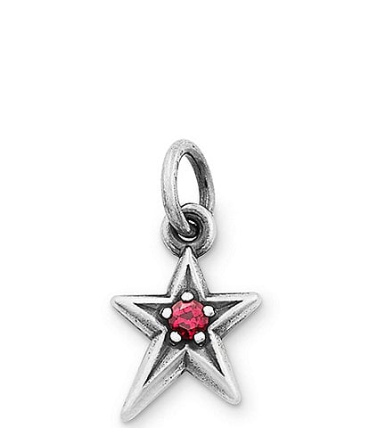 James Avery July Birthstone Lab Created Ruby Shining Star Pendant