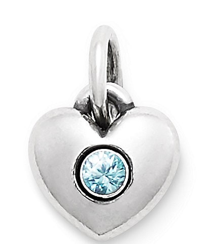 James Avery Keepsake Heart Birthstone with Gem Charm