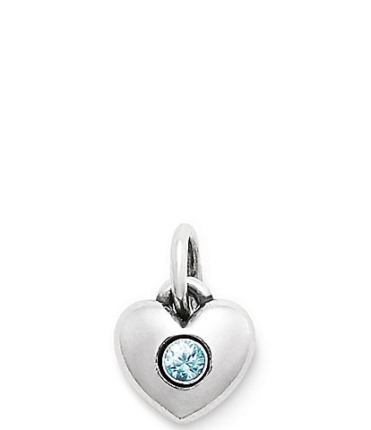 James Avery Keepsake Heart Birthstone with Gem Charm