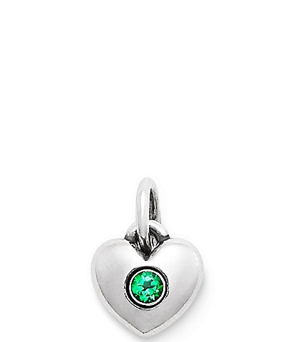 James Avery Keepsake Heart Birthstone with Lab-Created Gem Charm