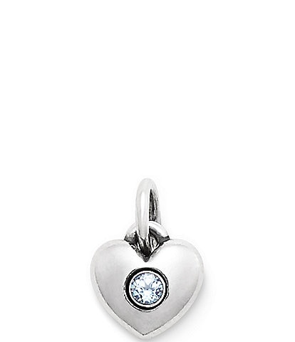 James Avery Keepsake Heart Birthstone with Lab-Created Gem Charm