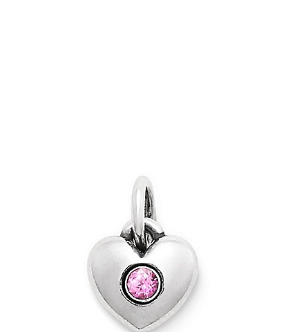 James Avery Keepsake Heart Birthstone with Lab-Created Gem Charm