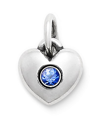 James Avery Keepsake Heart Birthstone with Lab-Created Gem Charm