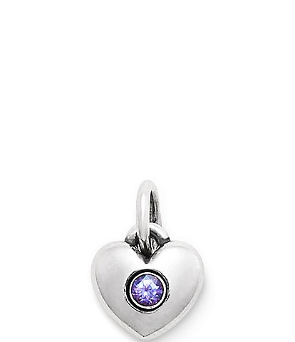 James Avery Keepsake Heart Birthstone with Lab-Created Gem Charm