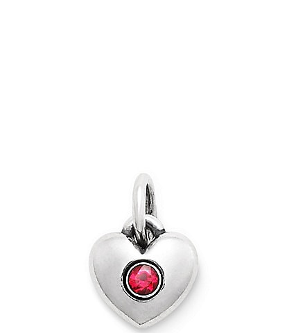 James Avery Keepsake Heart Birthstone with Lab-Created Gem Charm