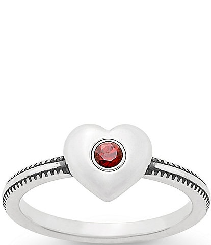 James Avery Keepsake Heart Birthstone Ring