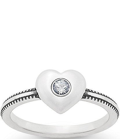 James Avery Keepsake Heart Birthstone Ring