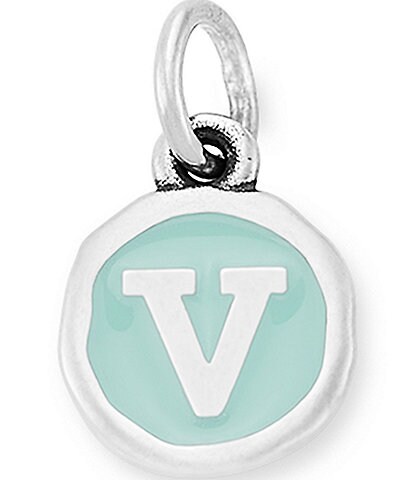 James Avery Light Blue Enamel Initial Charm