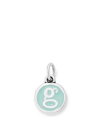James Avery Light Blue Enamel Initial Charm