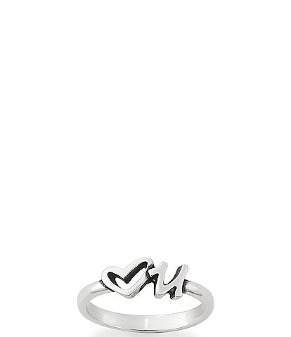 James Avery Heart Love U Ring