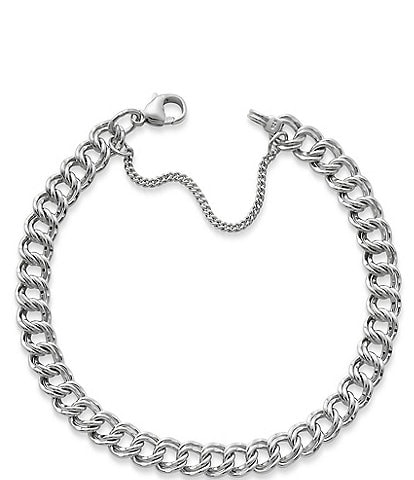 James Avery Medium Double Curb Chain Charm Bracelet