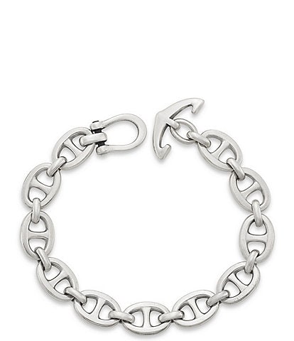 James Avery Men's Sterling Silver Anchor Link Chain Line Bracelet