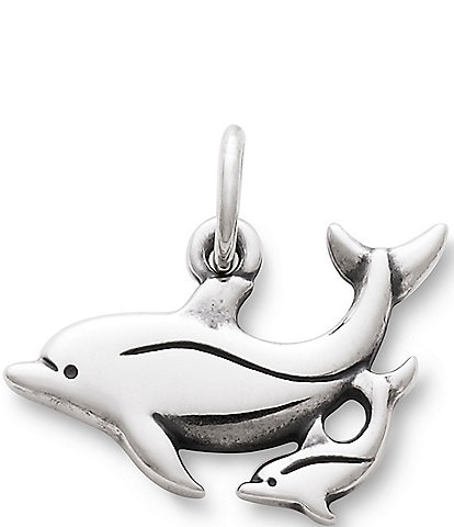 James Avery Mother and Baby Dolphin Sterling Silver Charm