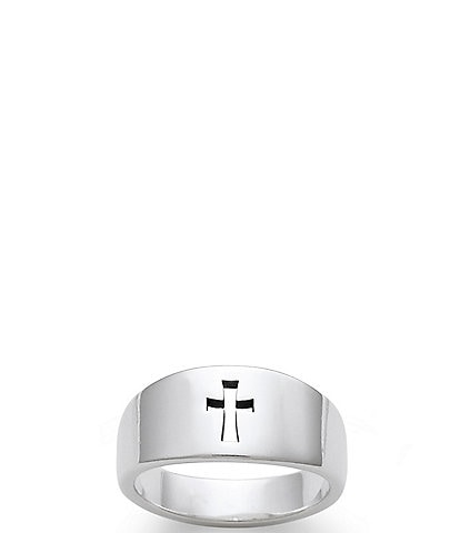 James Avery Narrow Cross Cutout Sterling Silver Chunky Ring