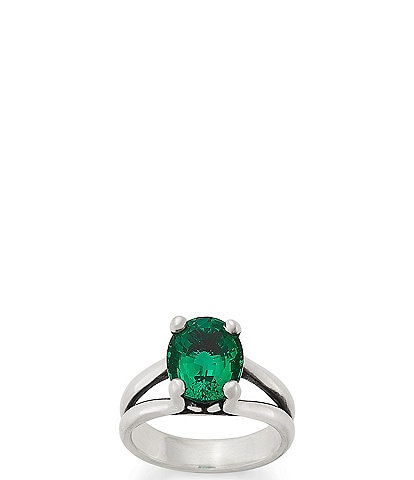 James Avery Oval Lab-Created Emerald Gemstone Ring