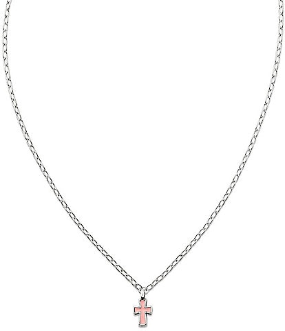 James Avery Petite Pink Enamel Cross Necklace