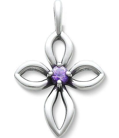 James Avery Remembrance Cross Birthstone Charm
