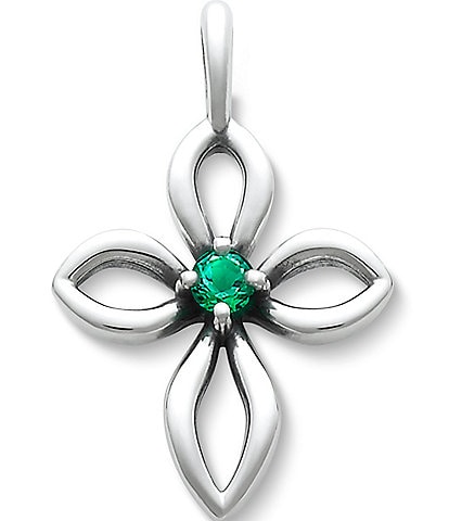 James Avery Remembrance Cross Lab-Created Birthstone Charm